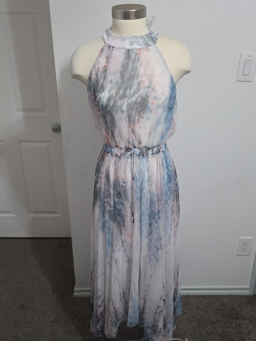 Ted Baker Pastel Marble Halter Maxi Dress